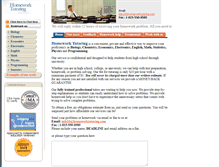 Tablet Screenshot of homeworktutoring.com